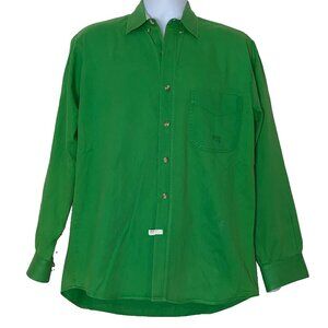 Rod's Men's Green Size Medium Western Denim Long Sleeve Button Shirt